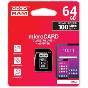 Картка пам'ятi Goodram microSDXC UHS-I 64GB сlass10 SD