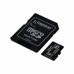 Карта памяти Kingston microSDXC UHS-I 100R A1 64GB class 10