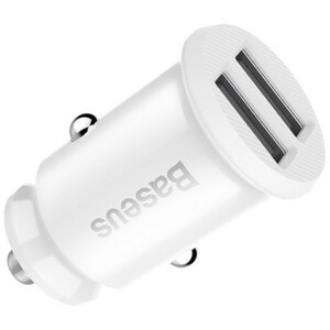 Автомобильное ЗУ Baseus Grain 3.1A 2USB белый