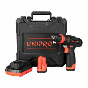 Шуруповерт акумуляторний DNIPROm CD-12QX+BP-122(2)+З/У