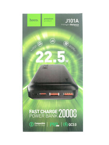 Зовнішній акумулятор Hoco J101A Astute 22.5W 20000mAh black
