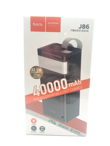 Зовнішній акумулятор Hoco J86 Powermaster 22.5W 40000mAh black