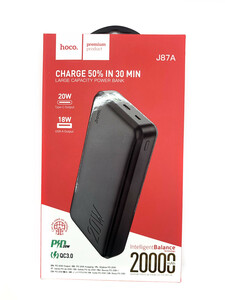 Зовнішній акумулятор Hoco J87A Tacker PD20W+QC3.0 20000mAh black