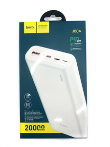 Зовнішній акумулятор Hoco J80A Premium 22.5W 20000mAh white